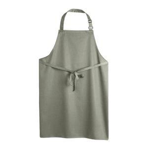 Le Chef Bib Apron Sage Green Kitchen Hospitality Uniform Adjustable Straps 100% Cotton Canvas One Size