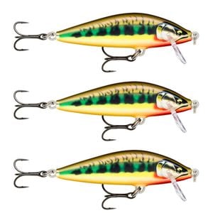 3x Rapala 7.5cm Countdown Sink Hardbody Balsa Fishing Lures - Gilded Vairon