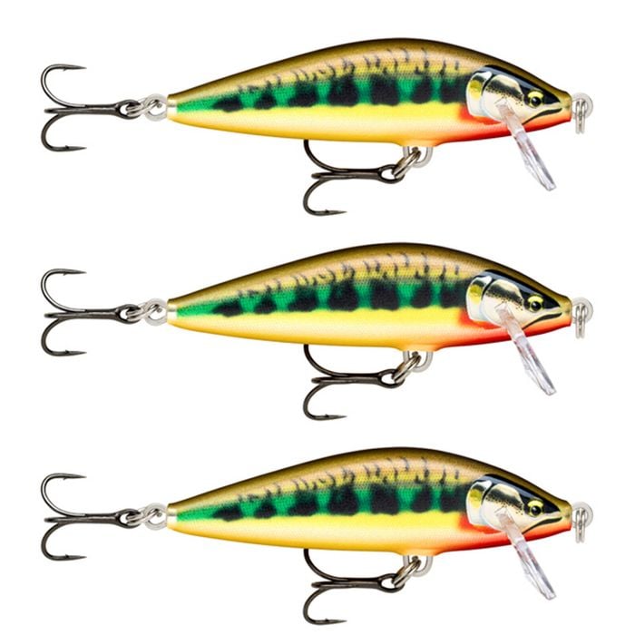 3x Rapala 7.5cm Countdown Sink Hardbody Balsa Fishing Lures - Gilded Vairon