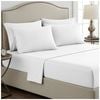 Grosvenor House 400TC Plain Dyed Bamboo Cotton Bed Sheet Sets Super King White