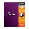 Elixir #11052 Acoustic Nanoweb Guitar String 80/20 Bronze 12-53 Light Gauge