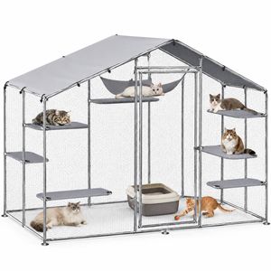 Advwin Cat Catio Outdoor Cat Enclosure Cat Cage Extra Large Walk-in Cat House