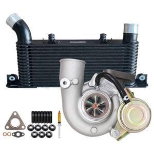 Upgrade Billet Turbo Charger With 64mm Intercooler For Mitsubishi Pajero Nm / Np 4m41 3.2l 2000-2006