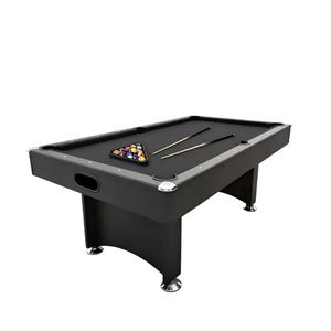 TOPONE 8FT Modern Design Pool Table with return ball system Snooker & Billiard Table, Black Frame with Free Accessories - Black
