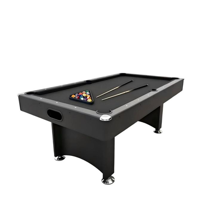 TOPONE 8FT Modern Design Pool Table with return ball system Snooker & Billiard Table, Black Frame with Free Accessories - Black