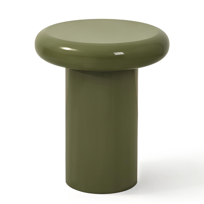 Nordhavn Olive Green Side Table, Modern Sofa End Table, 46cm Dia. x 55cm (H)