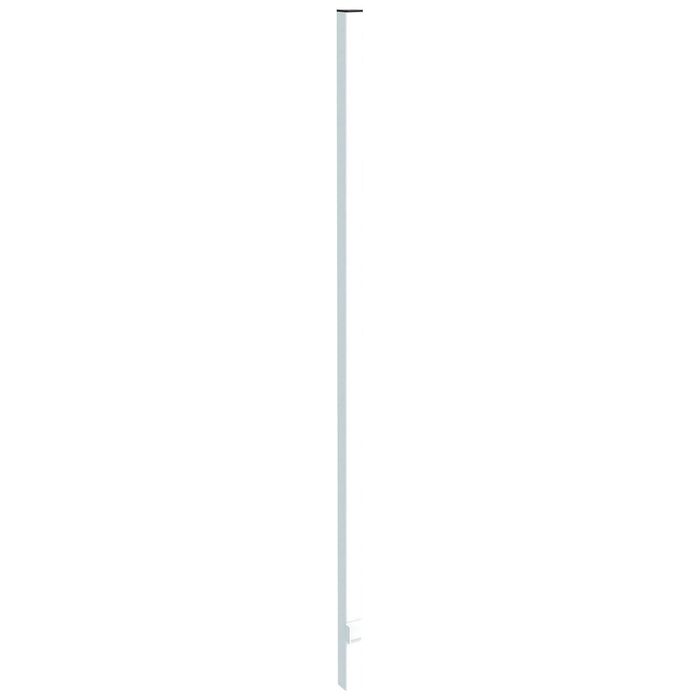 ProtectorAl 50 x 50 x 2100mm Pearl White Aluminium Pool And Garden In-ground Fence Post With Cap