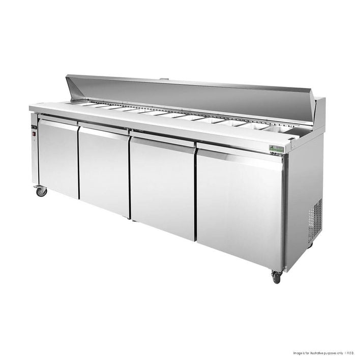 Thermaster Four Door Sandwich Bar  - Salad Bar Fridges (slb240)