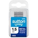 Sutton Tools 1.5mm Metric Viper Drill Bit - 10 Pack