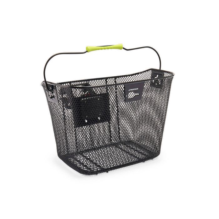 Decathlon - Front Bike Basket 500, 12 Litres, Handlebar 22.2-31.8 Mm - One Size
