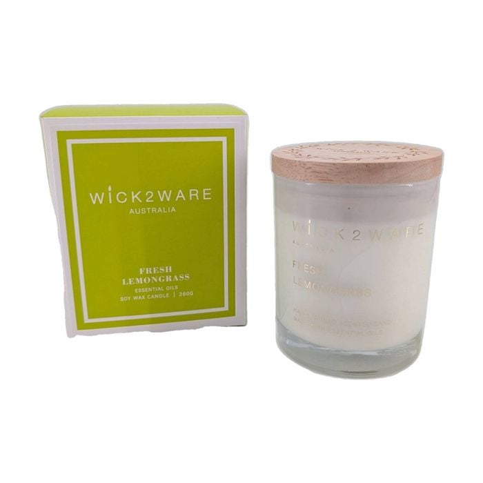 More Than Party Soy Scented Candle Jar Home Fragrance Fresh Lemongrass 260g