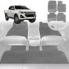 6D Diamond Car Floor Mats for Isuzu D-Max Crew Cab 2008-2011-Full Set-Grey-Outback GT