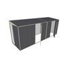 Build-a-Shed 1.5 x 5.2 x 2m Dual Single Hinged Side Door Skillion Shed - Grey
