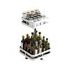 SOGA 2 Tier White Steel Square Rotating Kitchen Countertop Organiser Shelf