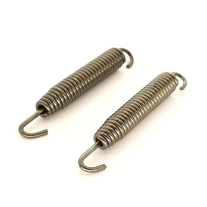 XYT World 2Pcs Exhaust Spring Pipe Muffler 80mm Black Fit For Aprilia Husqvarna Kawasaki TM Steel