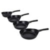 Neoflam Vulcan 24, 28cm  Frypans And 24, 28cm Woks Set Induction Black