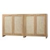 Oikiture 2x Buffet Sideboard Rattan Storage Cabinet