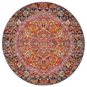 Gallery 867 Magenta 200x200cm - Medium Round Transitional Pet Friendly Indoor Rug