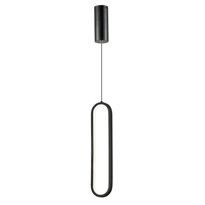 Vencha Oval LED Single Pendant Light - Black (3000K)
