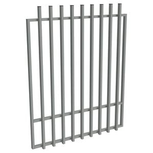 ProtectorAl 800 - 1200 x 1500mm Palladium Silver Aluminium Batten Pool Gate
