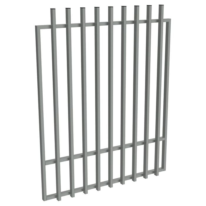 ProtectorAl 800 - 1200 x 1500mm Palladium Silver Aluminium Batten Pool Gate