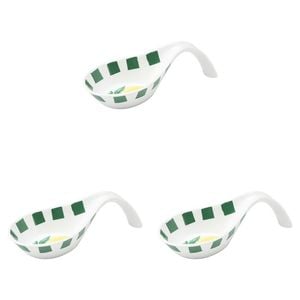 3PK Porto Limone Stoneware Kitchen Spoon Rest Holder 22.5x11cm Multi-Coloured
