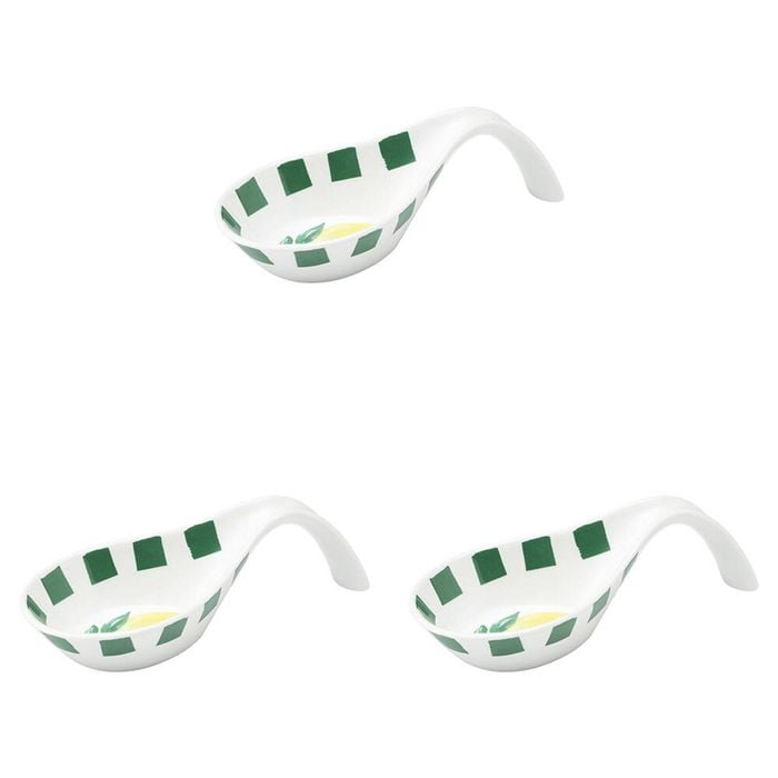 3PK Porto Limone Stoneware Kitchen Spoon Rest Holder 22.5x11cm Multi-Coloured