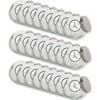24PK Glass & Co Willow Premium Tilt Silver Screw Lid Storage Jar 350ml Clear