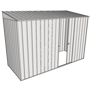 Build-A-Shed 1.2 x 3.0 x 2.0m Skillion Single Sliding Side Door Shed - Zinc