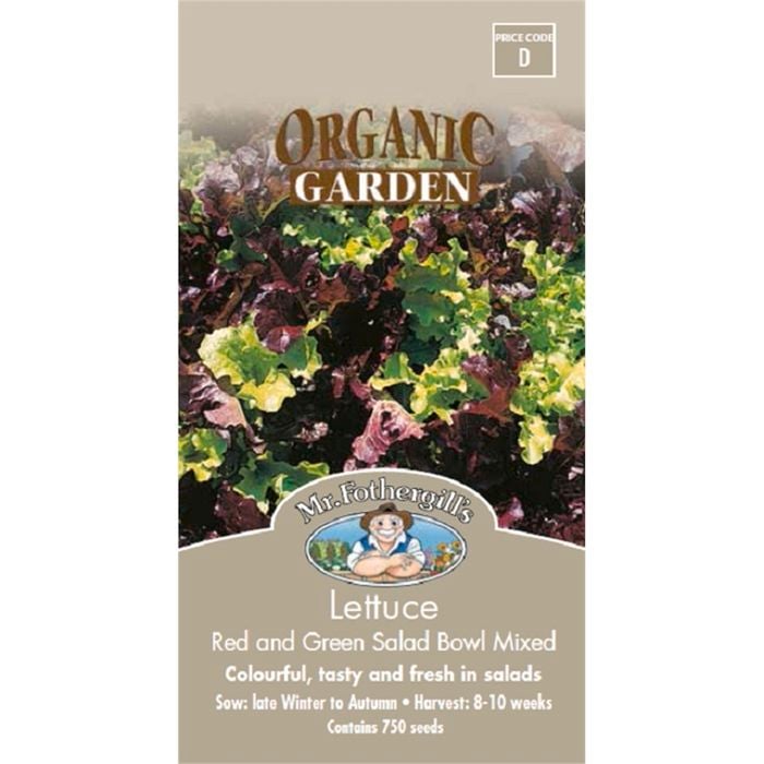 Mr Fothergill's Lettuce Red and Green Organic Seeds