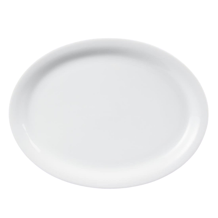 Olympia Whiteware Oval Platters 295mm 6 Pack Porcelain Commercial Kitchen Tableware