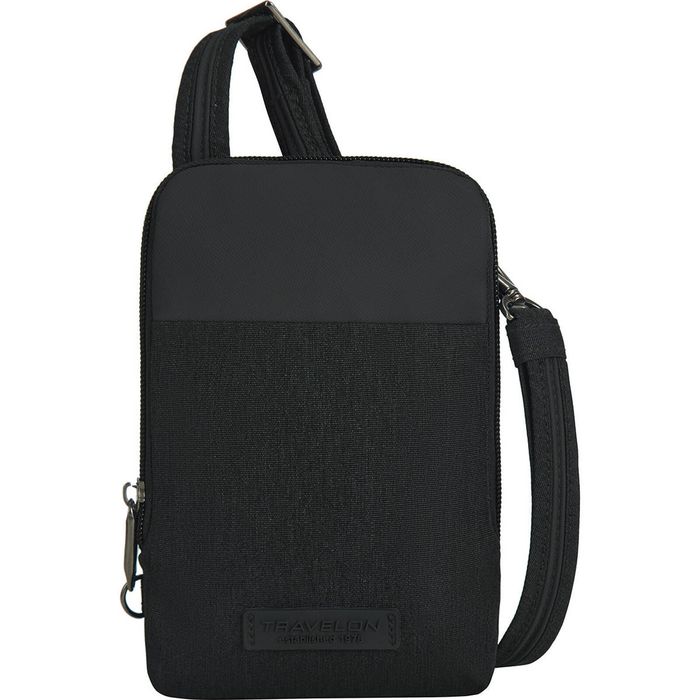 Travelon Metro Anti-Theft Stadium Mini Crossbody Bag in Black