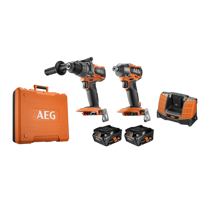 AEG 18V 2 Piece FUSION Heavy Duty 5.0Ah FORCE Kit