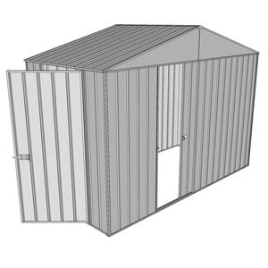 Build-a-Shed 3.0 x 1.5 x 2.3m Gable Single Hinged Side Door Shed - Zinc