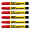 12pk Artline General Purpose Permanent Marker 1.5mm Bullet Nib Instant Dry Red