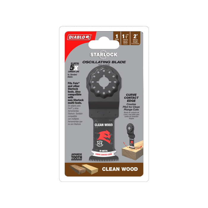 Diablo Multi-tool Blade Clean Wood 50mm x 32mm STARLOCK