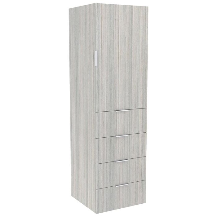 Lugna 2048 x 600 x 580mm Mist 3 Shelf 3 Drawers Right Hinged Door Storage Cabinet
