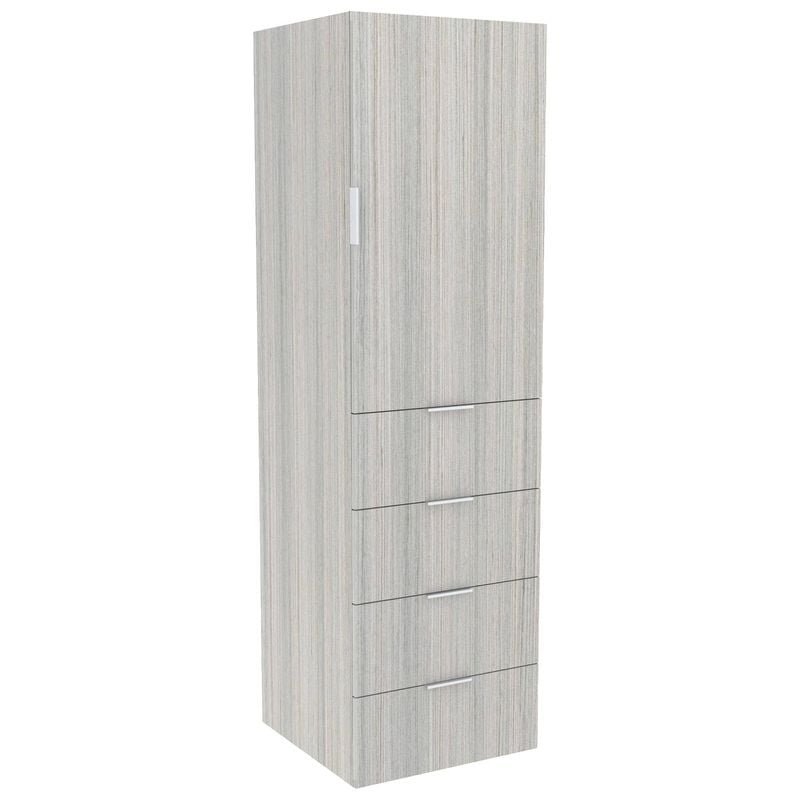 Lugna 2048 x 600 x 580mm Mist 3 Shelf 3 Drawers Right Hinged Door Storage Cabinet