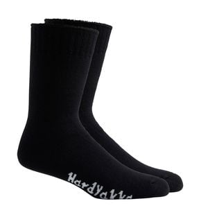 Hard Yakka Men's Black 2 Pack Bamboo Work Socks - Size 7-12