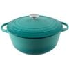 Pyrolux Pyrochef 28cm/6L Cast Iron Round French Oven Casserole w/ Lid Pot Aqua