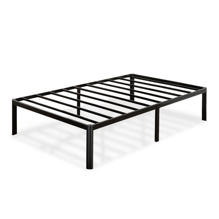Zinus Single Bed Frame Metal Base Steel Slats - Black