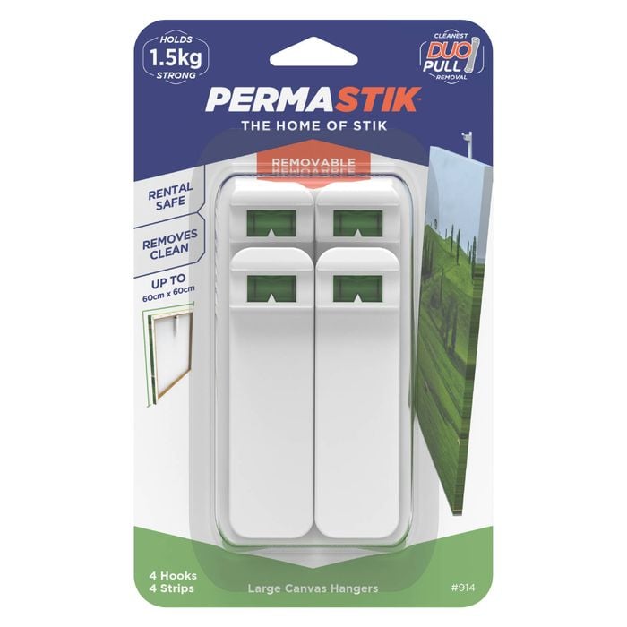 Permastik Large Canvas Hangers - 4 Pack