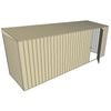 Build-a-Shed 1.5 x 5.2 x 2m Single Hinged Side Door Skillion Shed - Cream