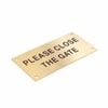Sandleford 95 x 47mm Brass Please Close The Gate Sign