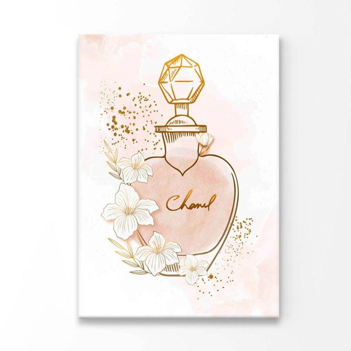 Elegant Gold Perfume Print 100% Australian Made 90 x 120cm (Acrylic)