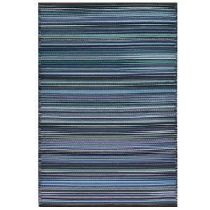 Reversible Outdoor Plastic Mat - Chatai Rongoli - Grey- 120x170cm