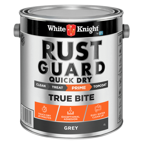 White Knight 4L Grey Rust Guard Quick Dry True Bite Primer Paint ...