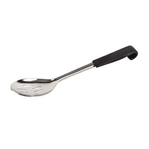 Vogue Slotted Serving Spoon Black Vinyl Handle Stainless Steel 340mm Commercial Kitchen Utensil