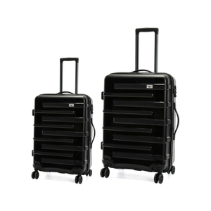 SWISS Luggage Suitcase with TSA locker HardCase  20" 24" 2 Pieces - Black