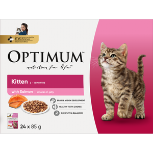Optimum 85g Kitten Cat Wet Food - 24 Pack